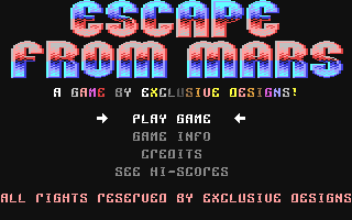 C64 GameBase Escape_from_Mars_[Preview] [Exclusive_Designs] 1992